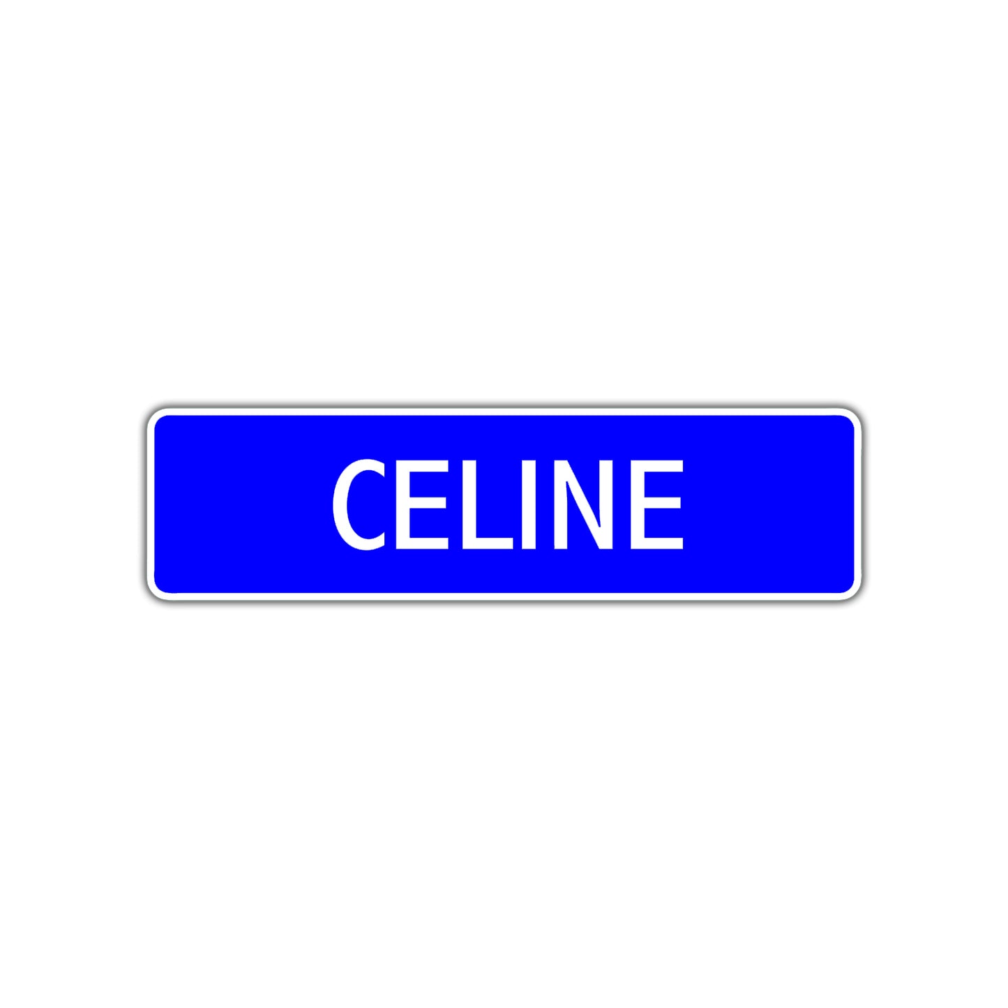 Celine Street Metal Sign Plate