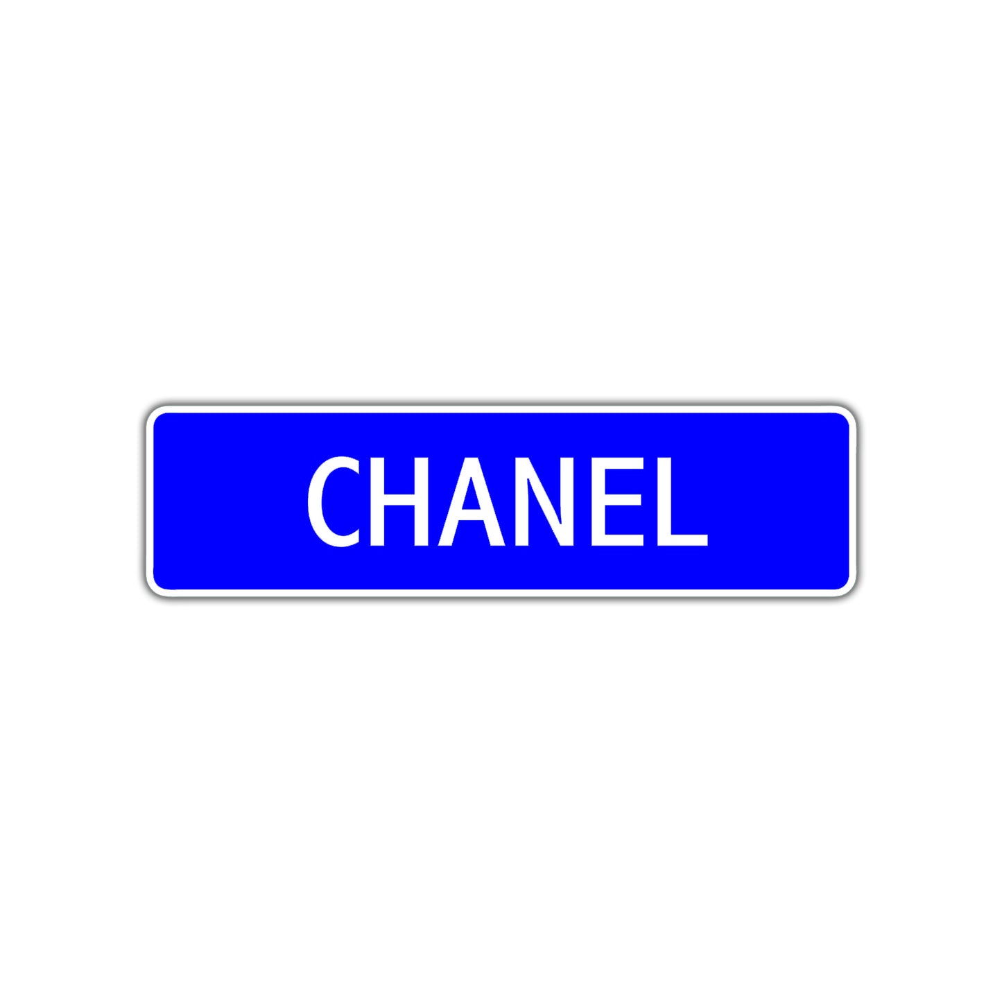 Chanel Street Metal Sign Plate