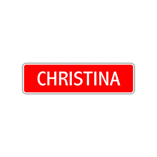 Christina Street Sign