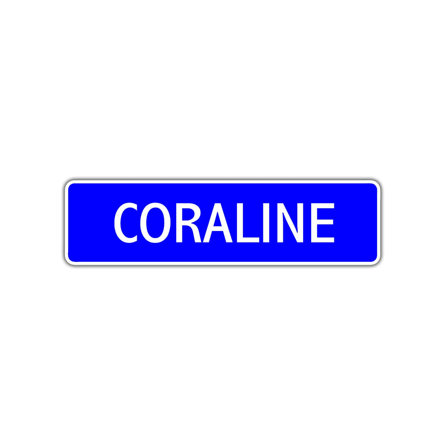 Coraline Street Metal Sign Plate