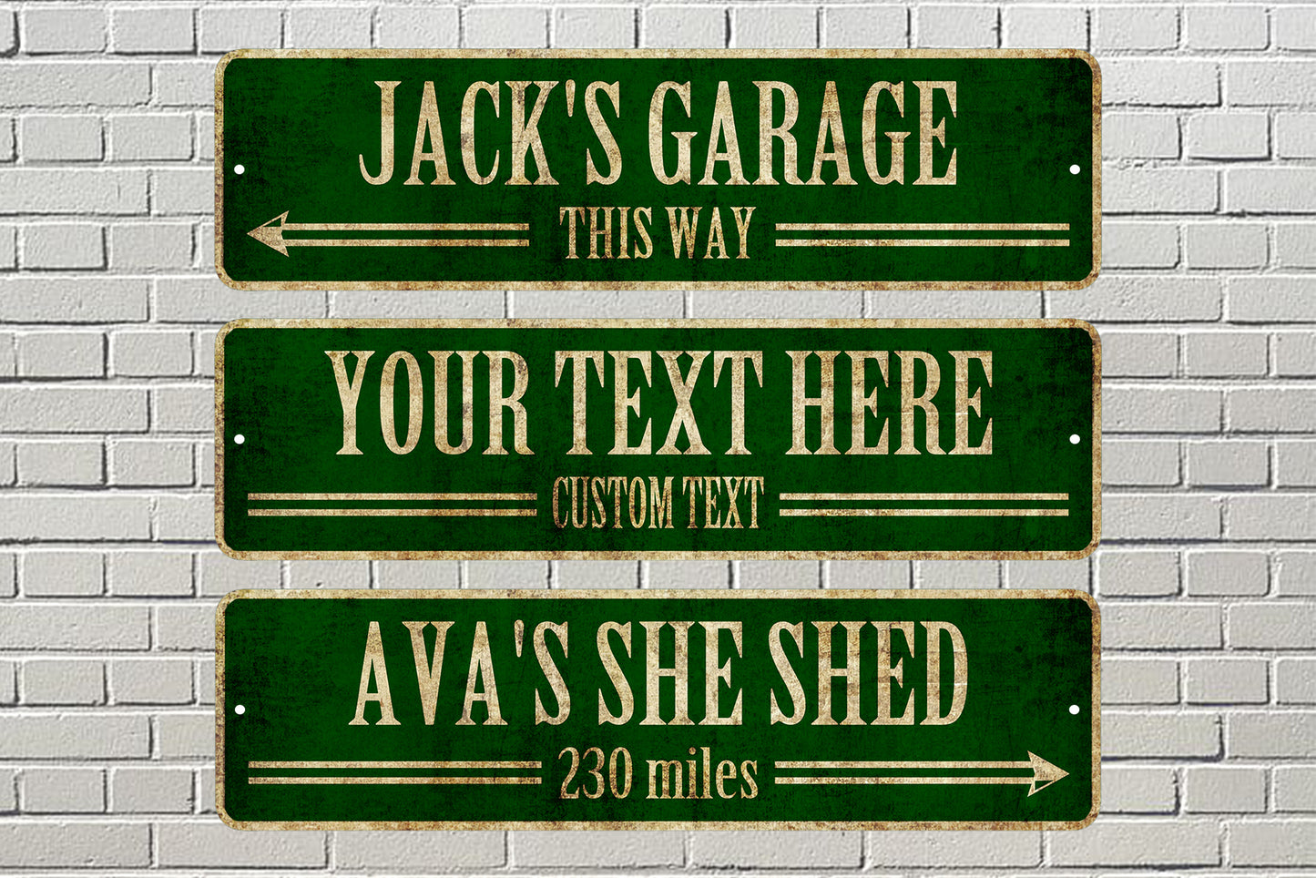 Custom Street Sign Jack's Garage This Way Sign Plate