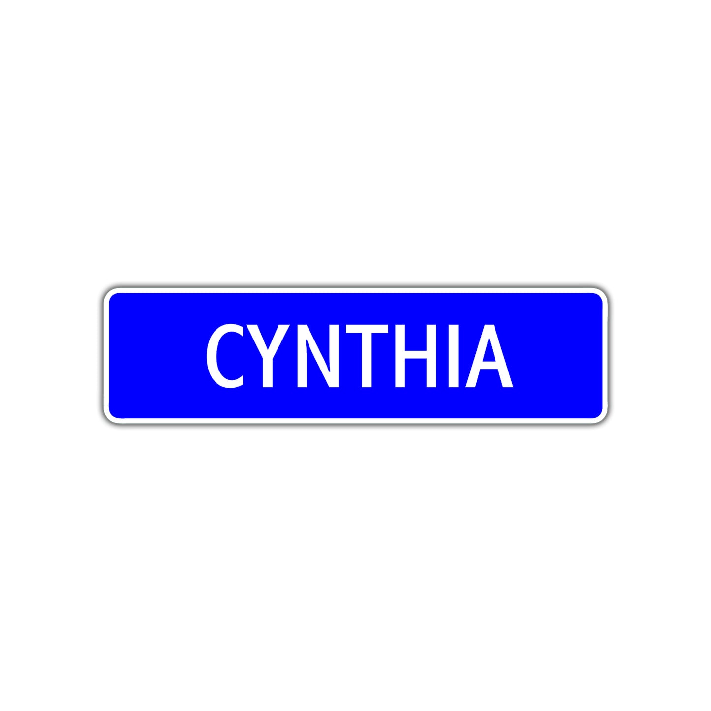 Cynthia Street Metal Sign Plate
