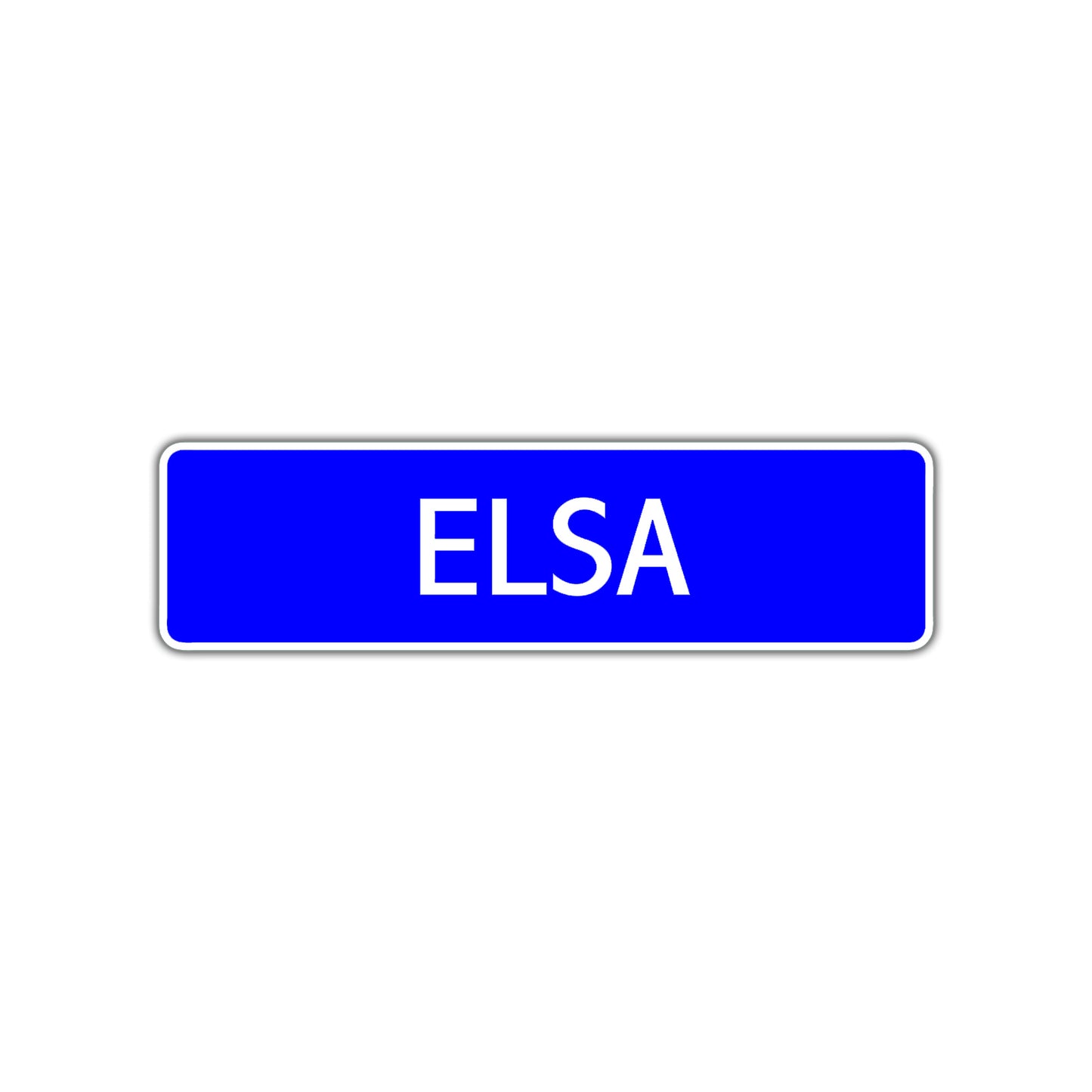 Elsa Street Metal Sign Plate