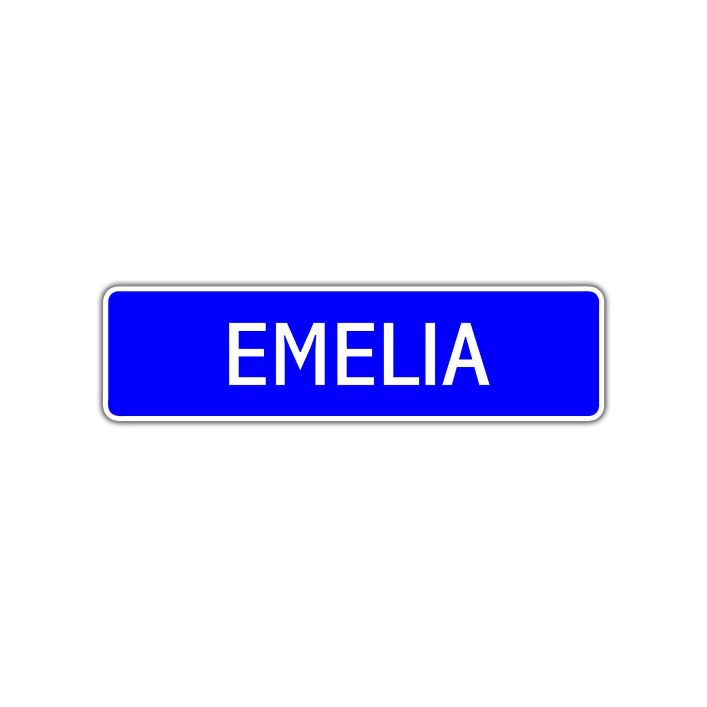Emelia Street Metal Sign Plate