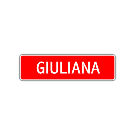 Giuliana Street Sign