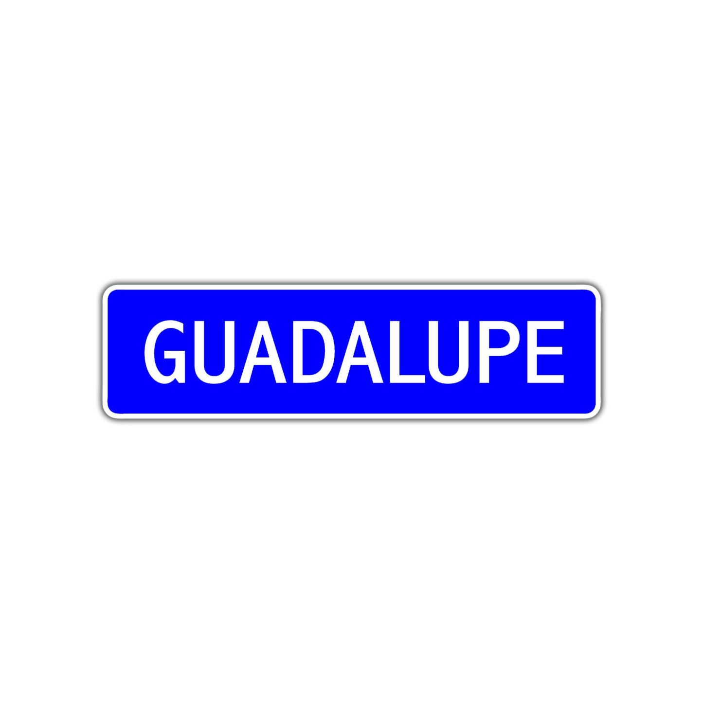 Guadalupe Street Metal Sign Plate
