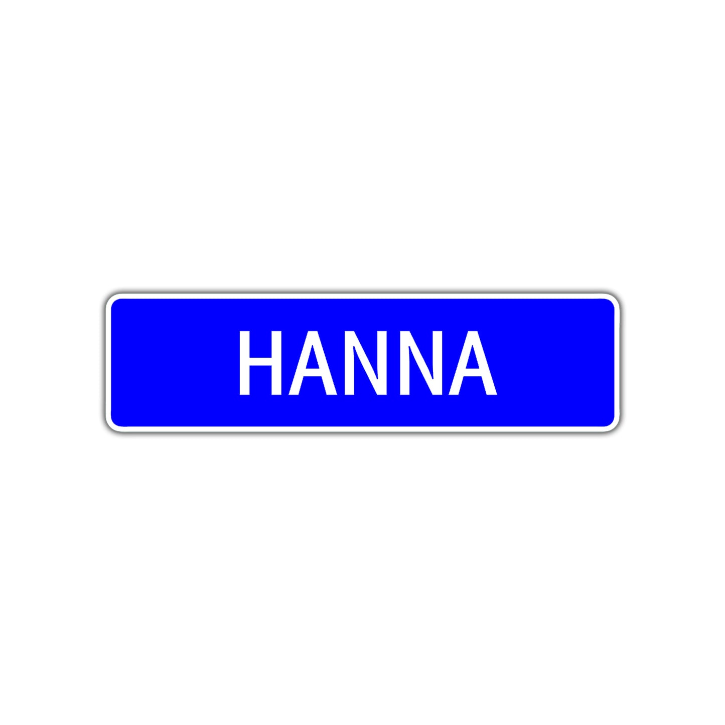 Hanna Street Metal Sign Plate