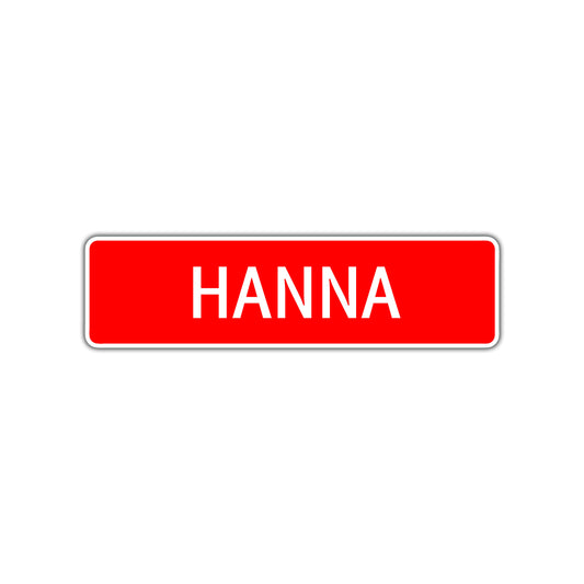 Hanna Street Sign