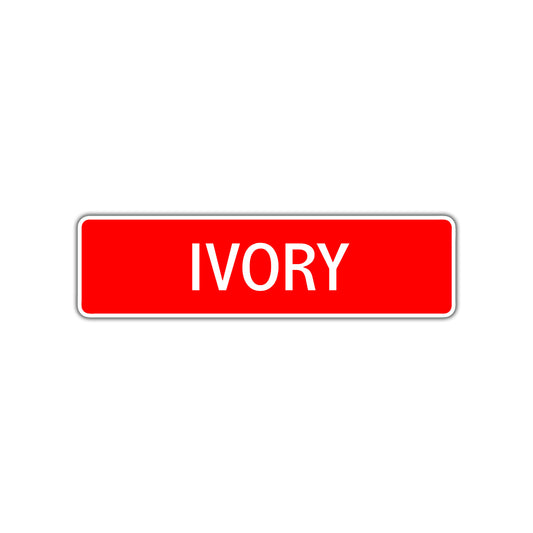 Ivory Street Sign