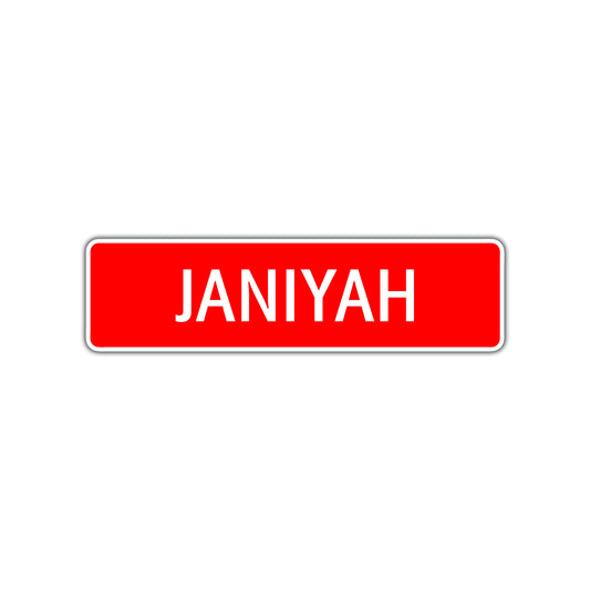 Janiyah Street Sign