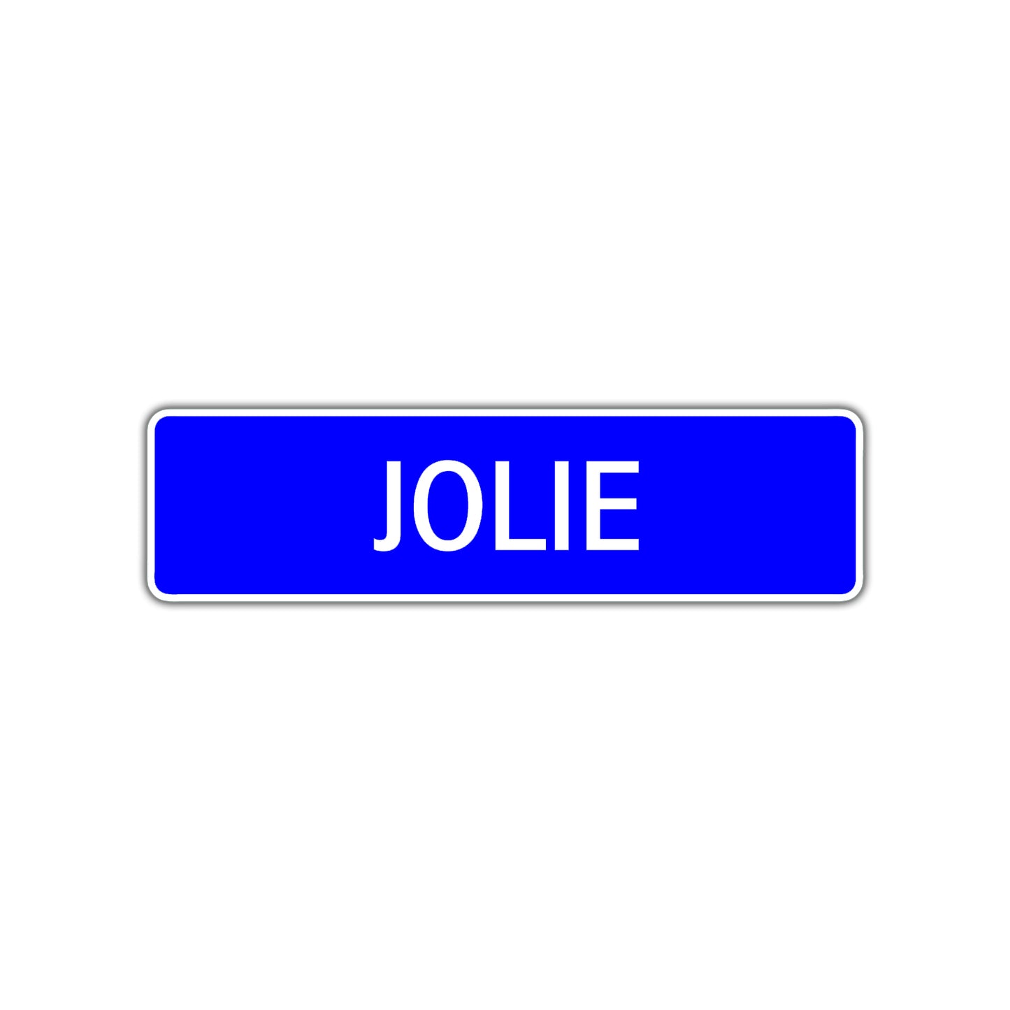 Jolie Street Metal Sign Plate