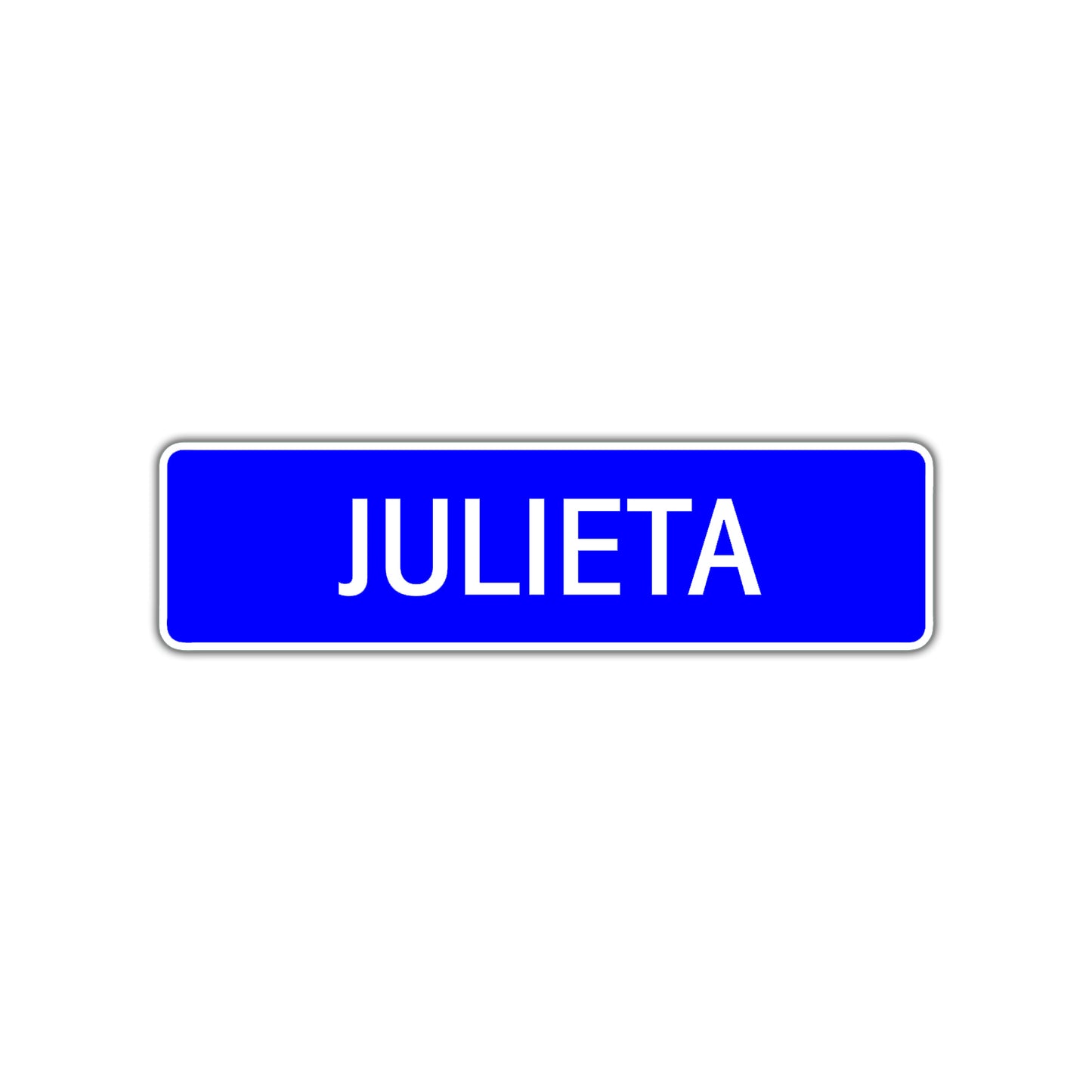 Julieta Street Metal Sign Plate