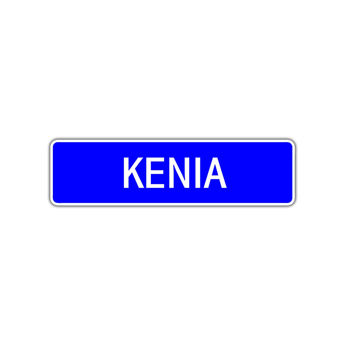 Kenia Street Metal Sign Plate