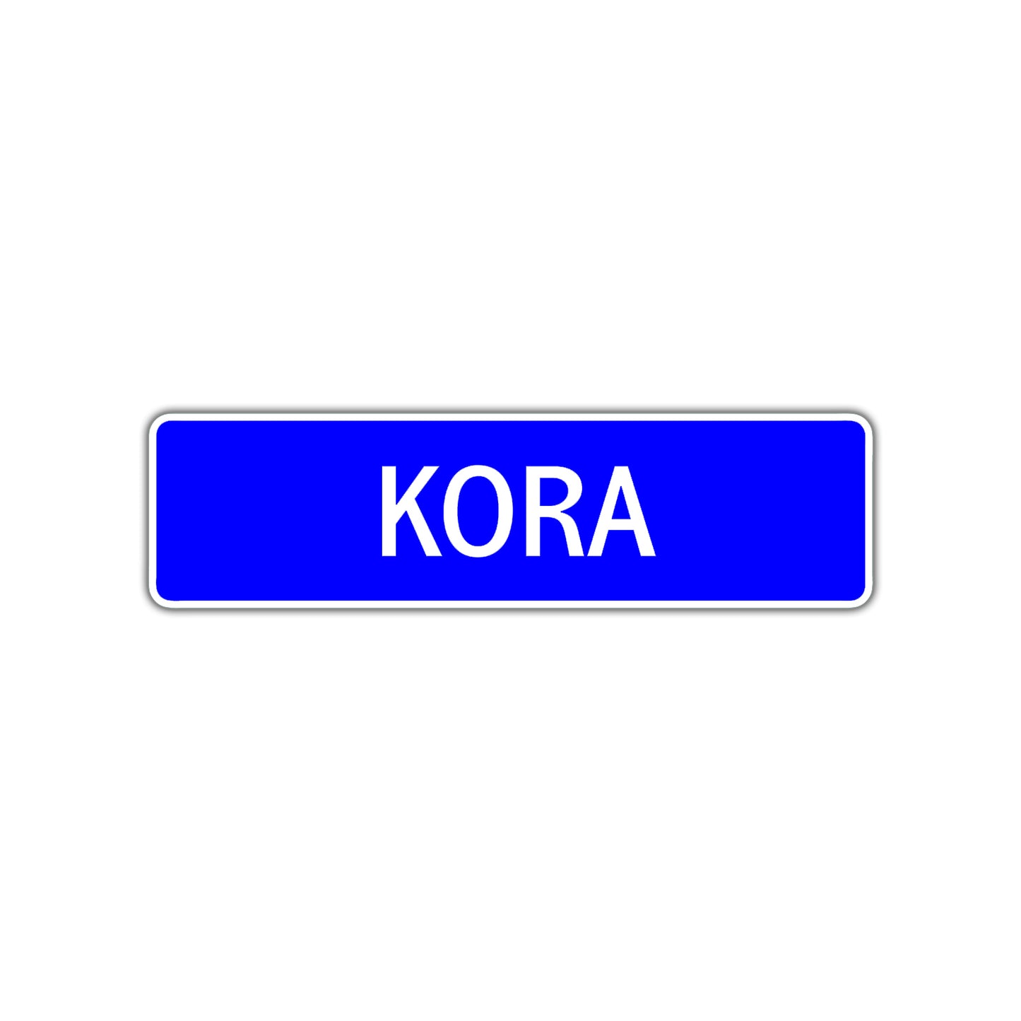 Kora Street Metal Sign Plate