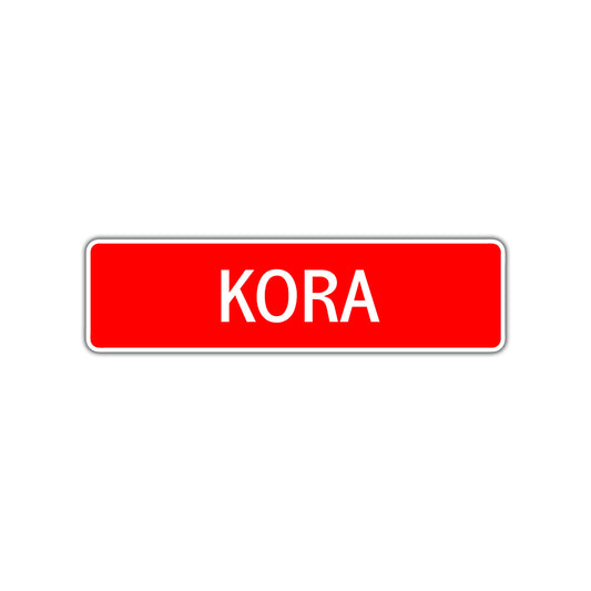 Kora Street Sign