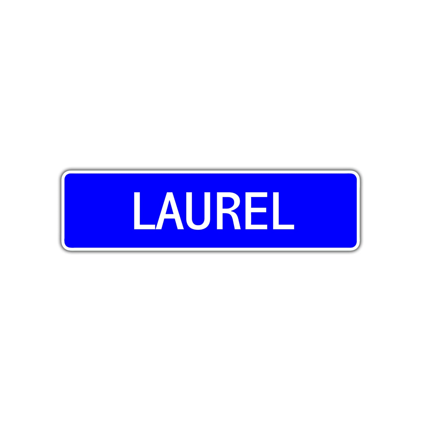 Laurel Street Metal Sign Plate