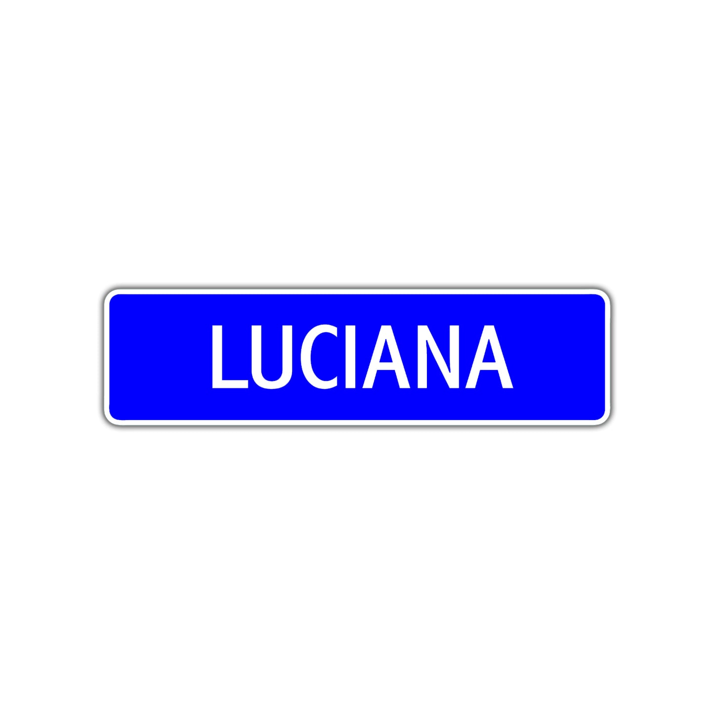 Luciana Street Metal Sign Plate