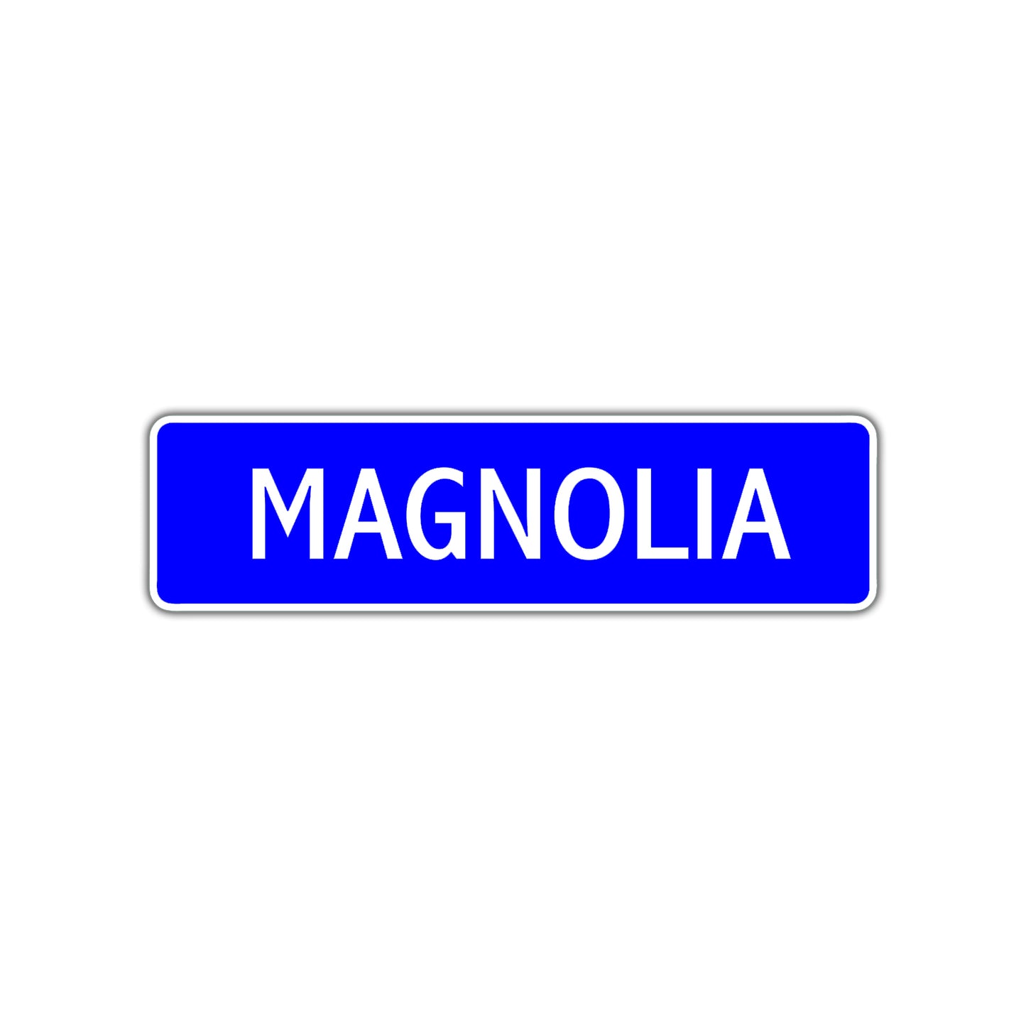 Magnolia Street Metal Sign Plate