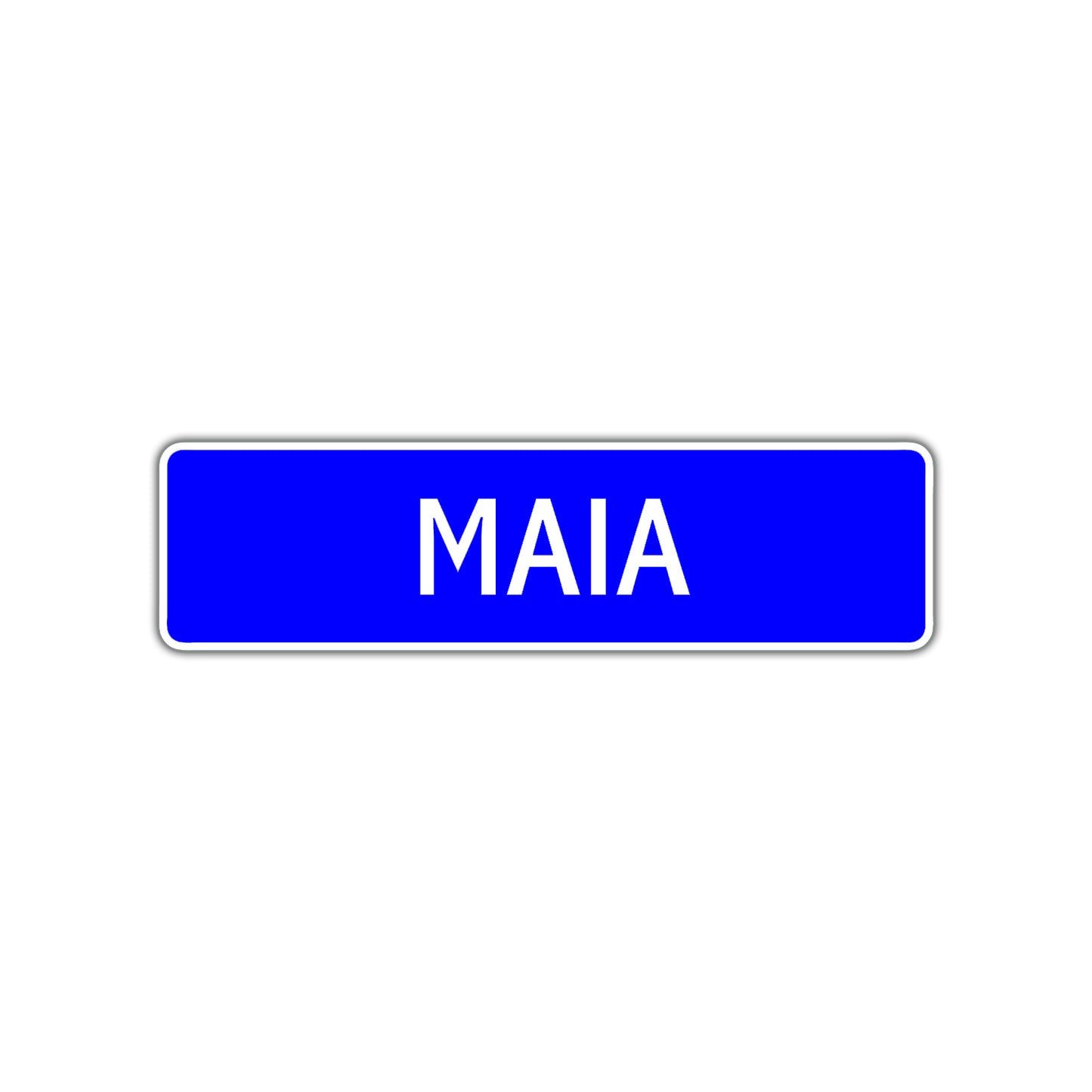 Maia Street Metal Sign Plate