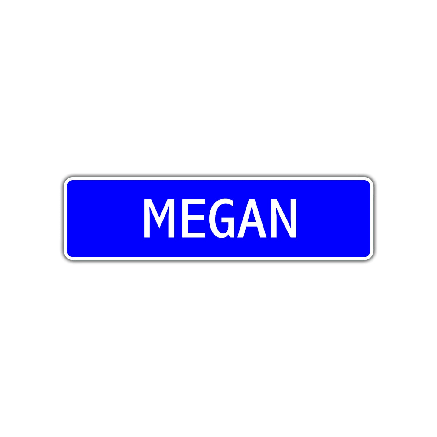 Megan Street Metal Sign Plate