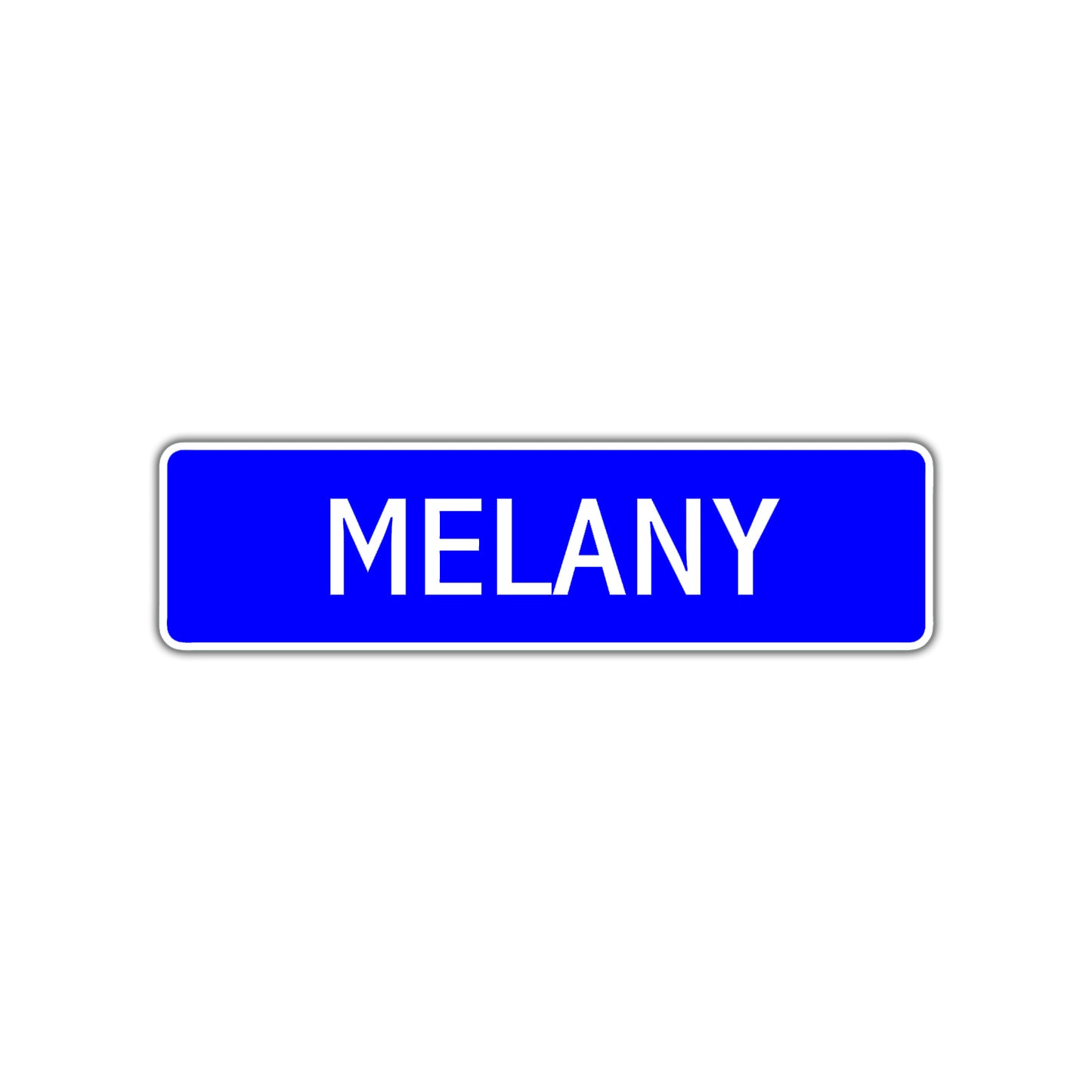 Melany Street Metal Sign Plate