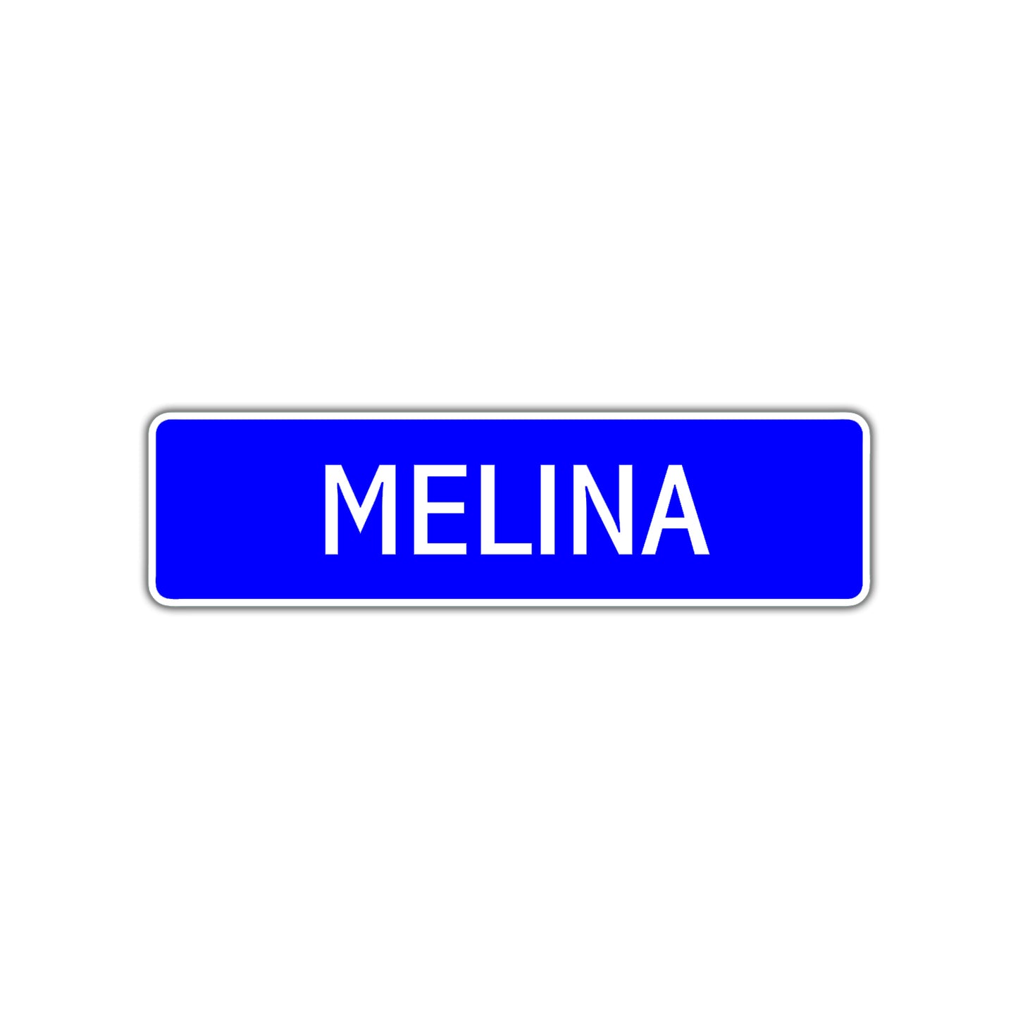 Melina Street Metal Sign Plate