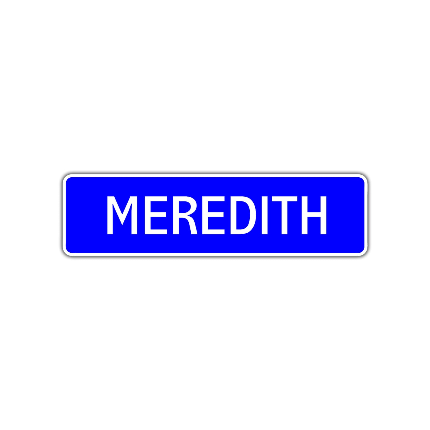 Meredith Street Metal Sign Plate