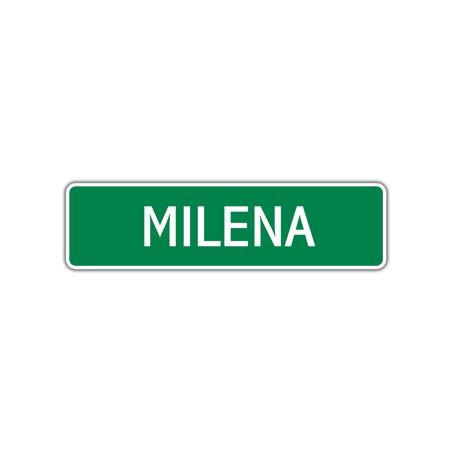 Milena Street Sign