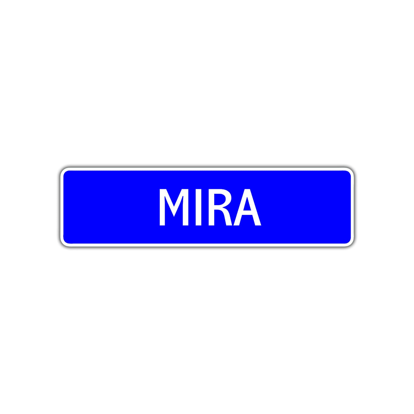 Mira Street Metal Sign Plate