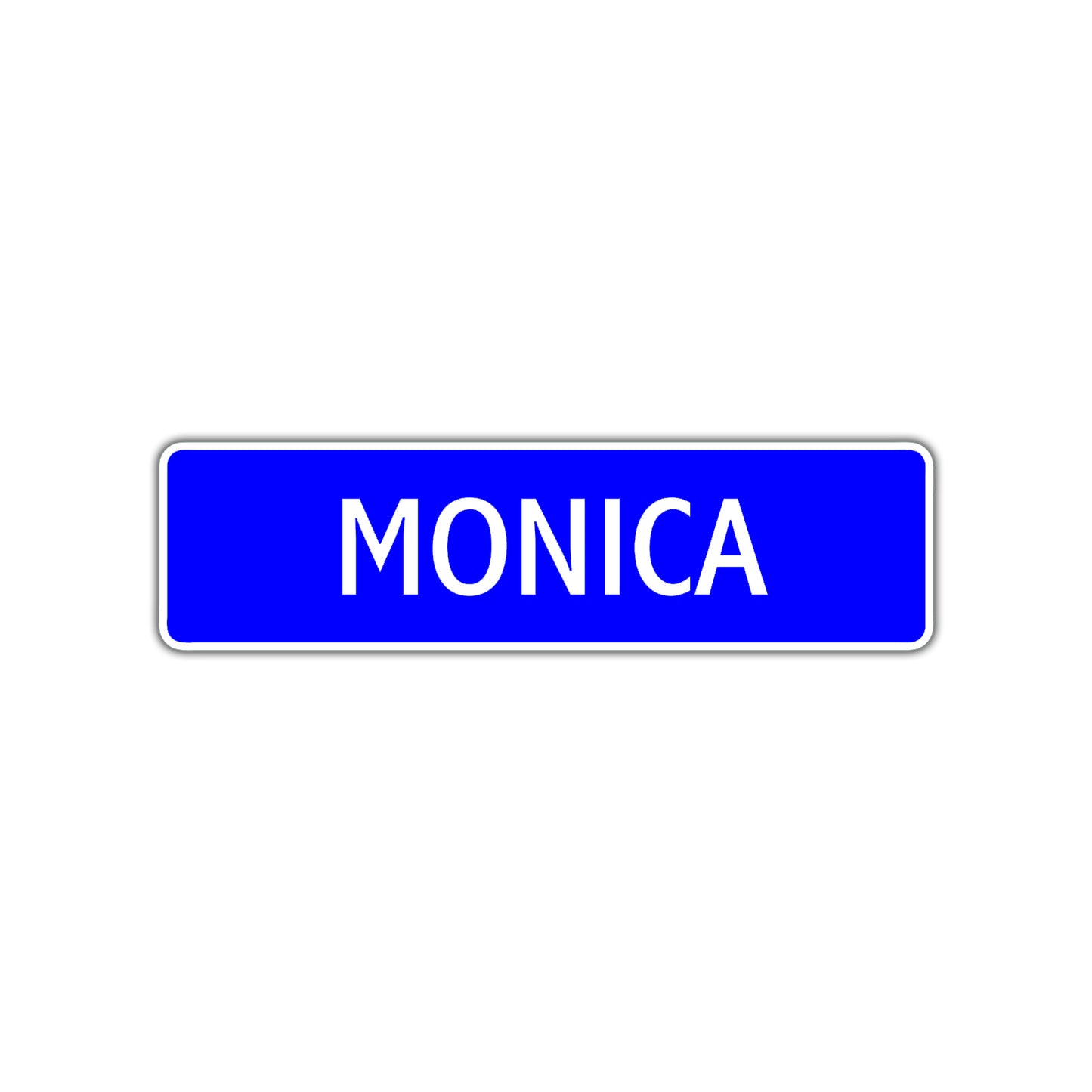 Monica Street Metal Sign Plate