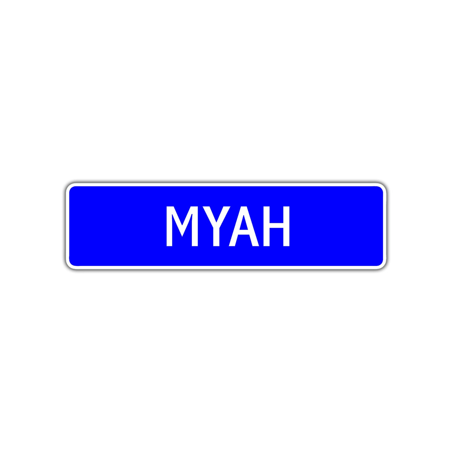 Myah Street Metal Sign Plate