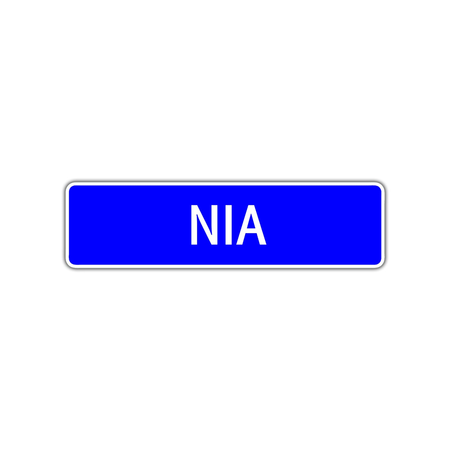 Nia Street Metal Sign Plate