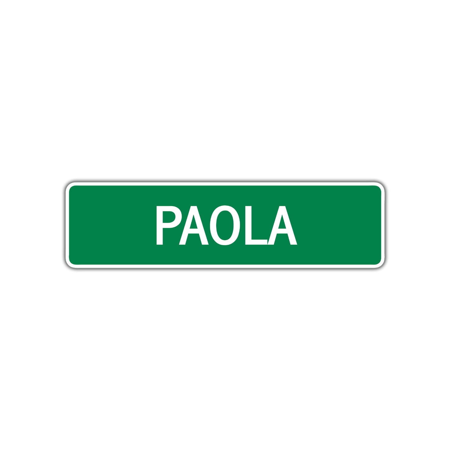 Paola Street Sign