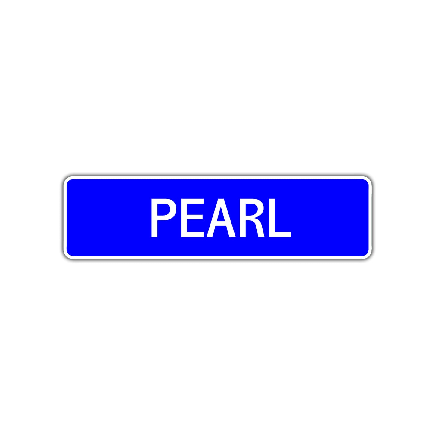 Pearl Street Metal Sign Plate