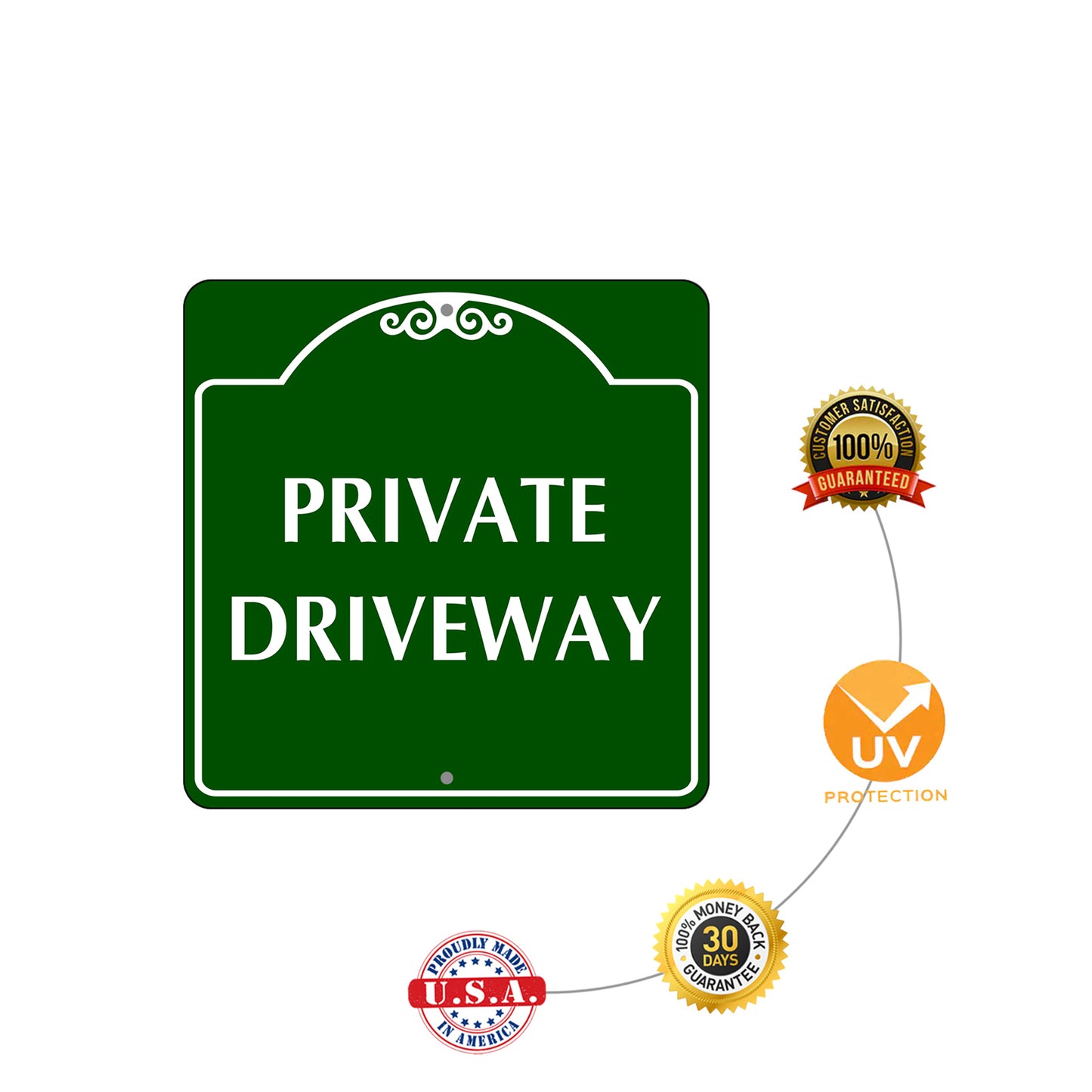 Private Driveway Sign Plate Installation