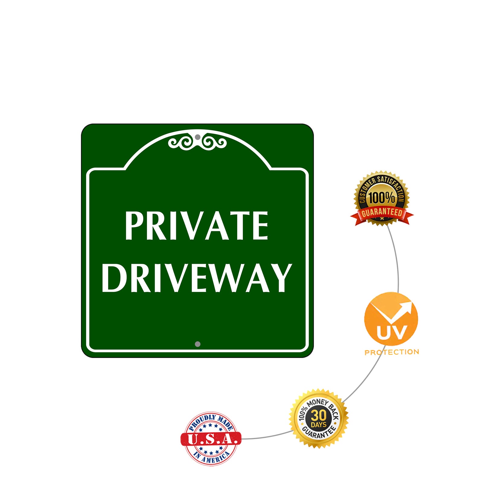 Private Driveway Sign Plate Installation