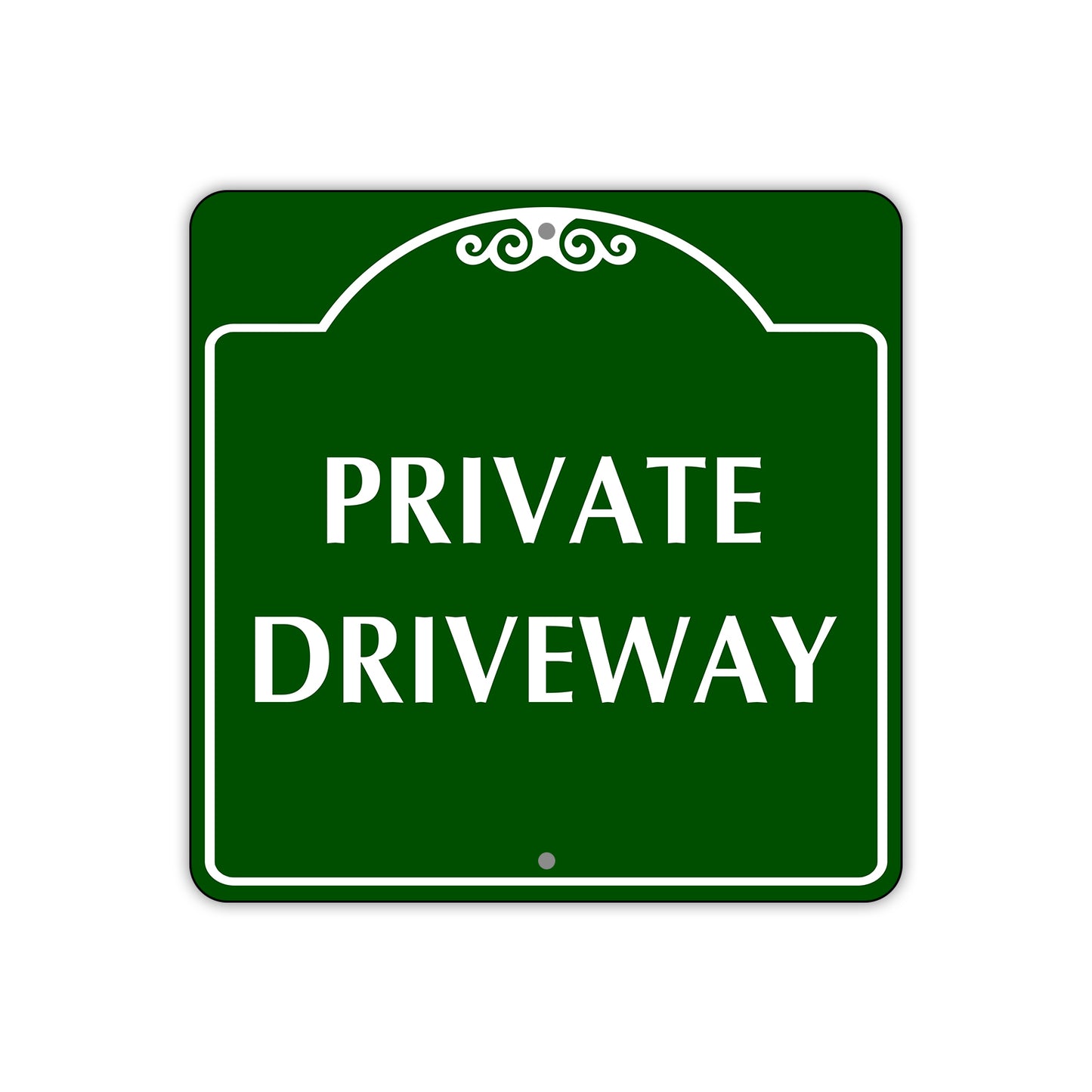 Private Driveway Square Sign Plate