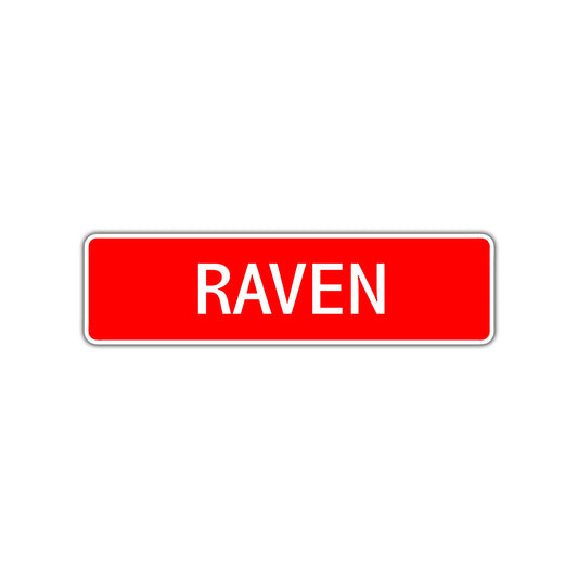 Raven Street Sign