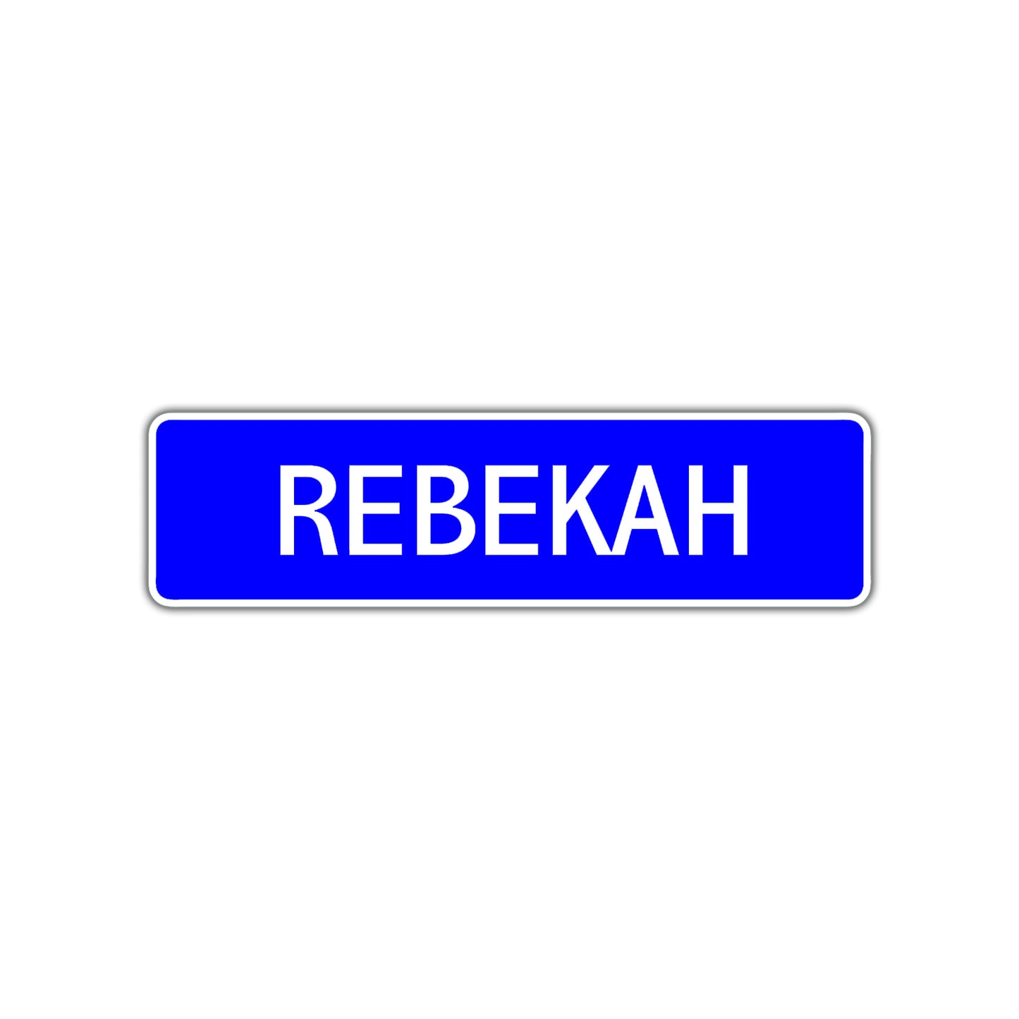 Rebekah Street Metal Sign Plate