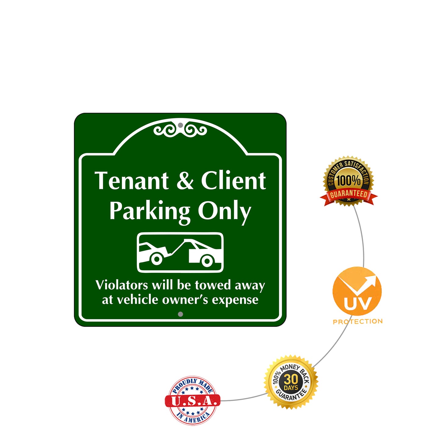 Tenant and Client Parking Only Violators Will Be Towed Metal Sign Installation