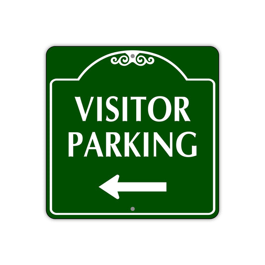 Visitor Parking Left Side Square Sign