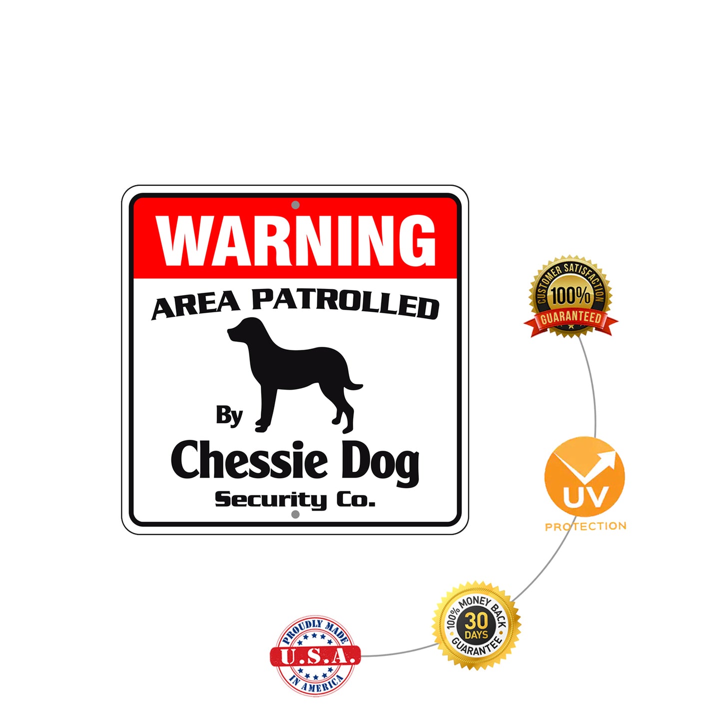 Warning Area Patrolled By Chessie Dog Sign Plate