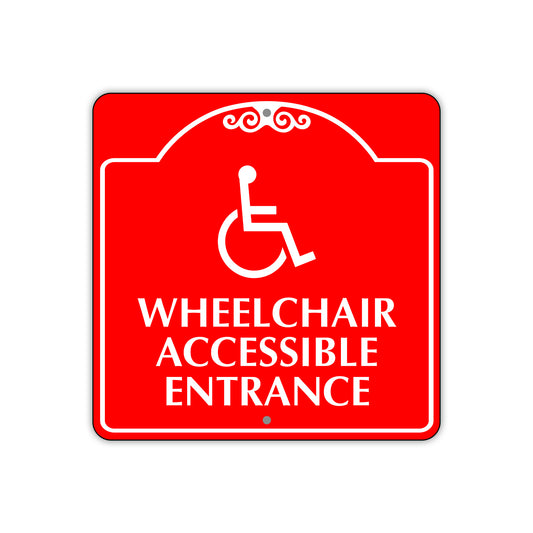 Wheelchair Accessible Entrance Square Sign