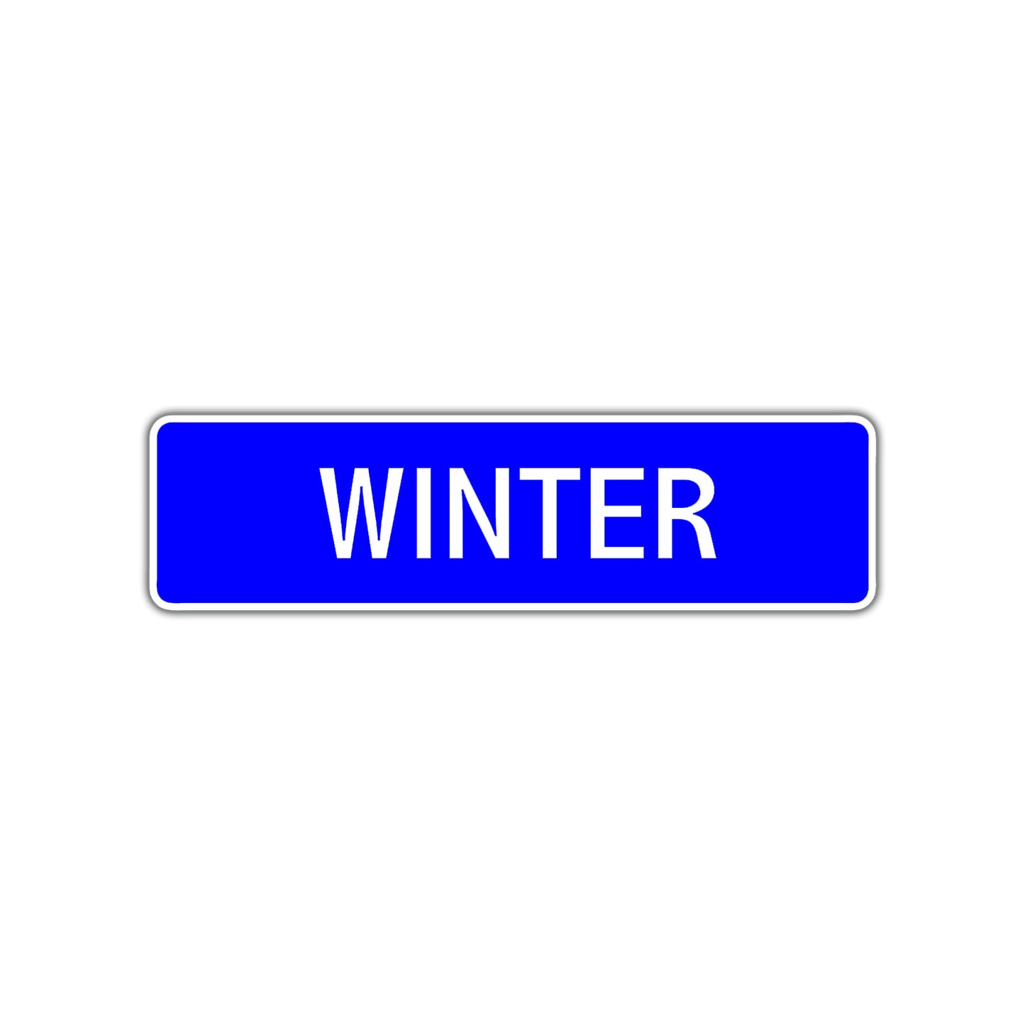 Winter Street Metal Sign Plate