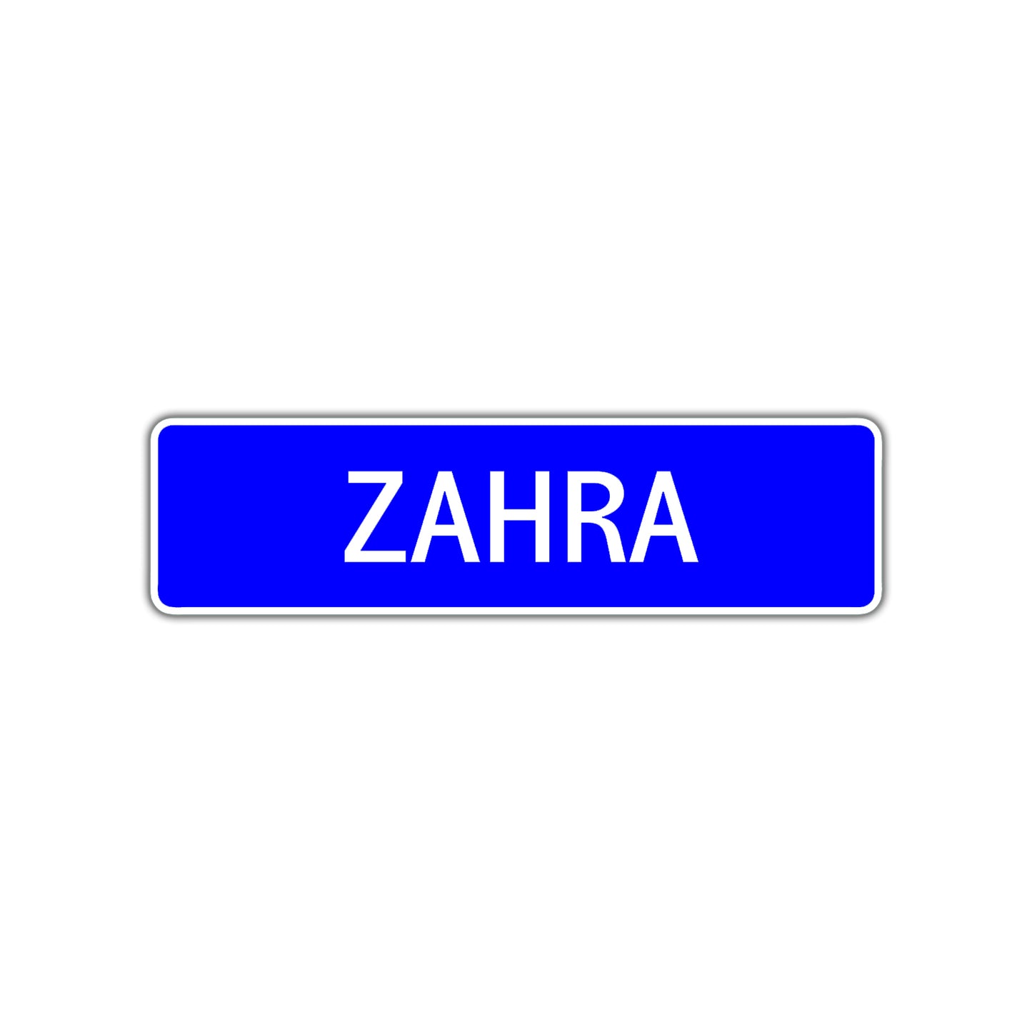 Zahra Street Metal Sign Plate