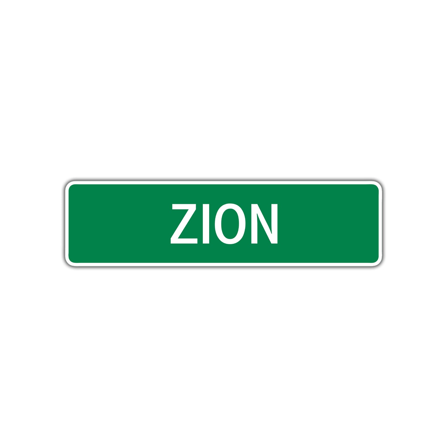 Zion Street Sign
