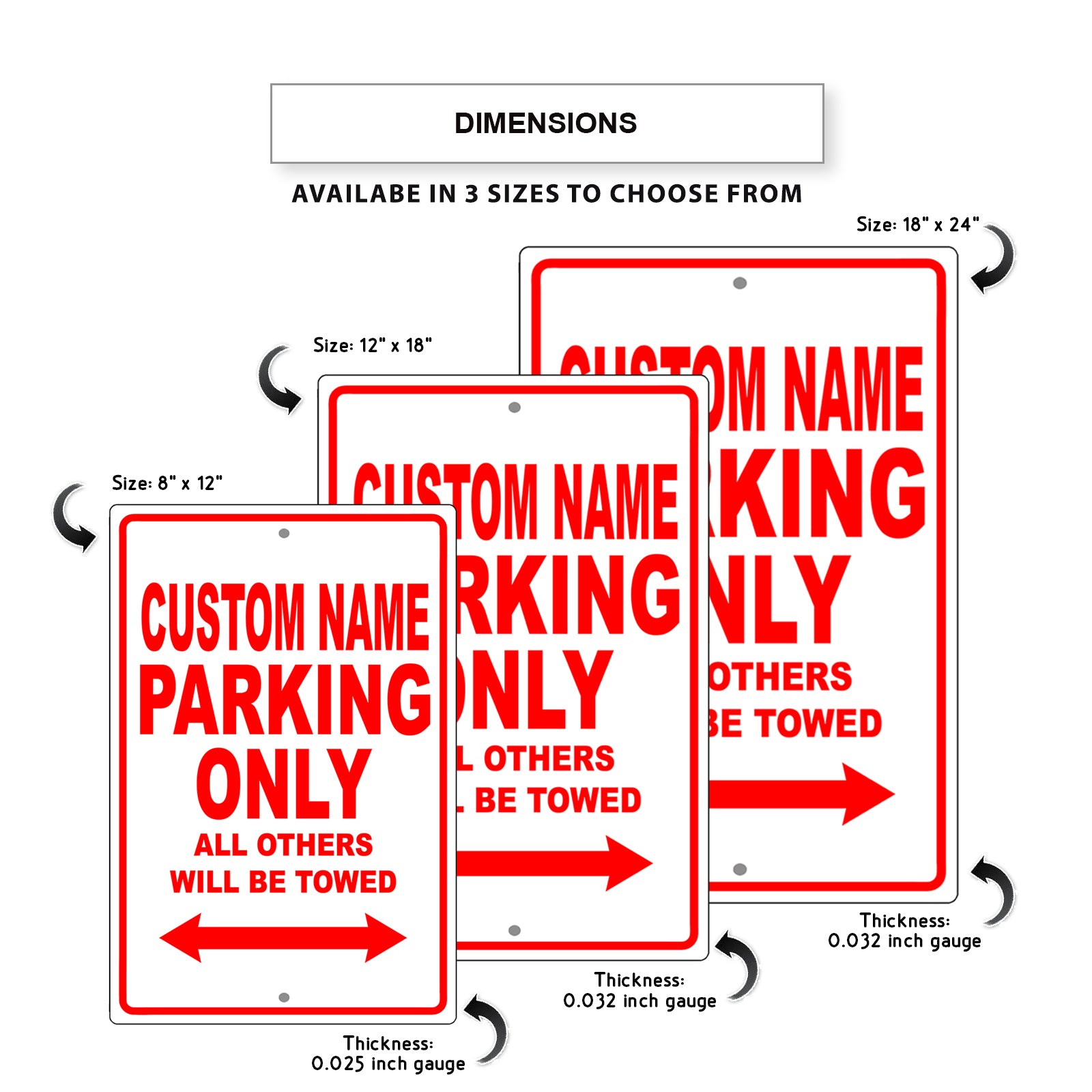 Custom Name Parking Sign