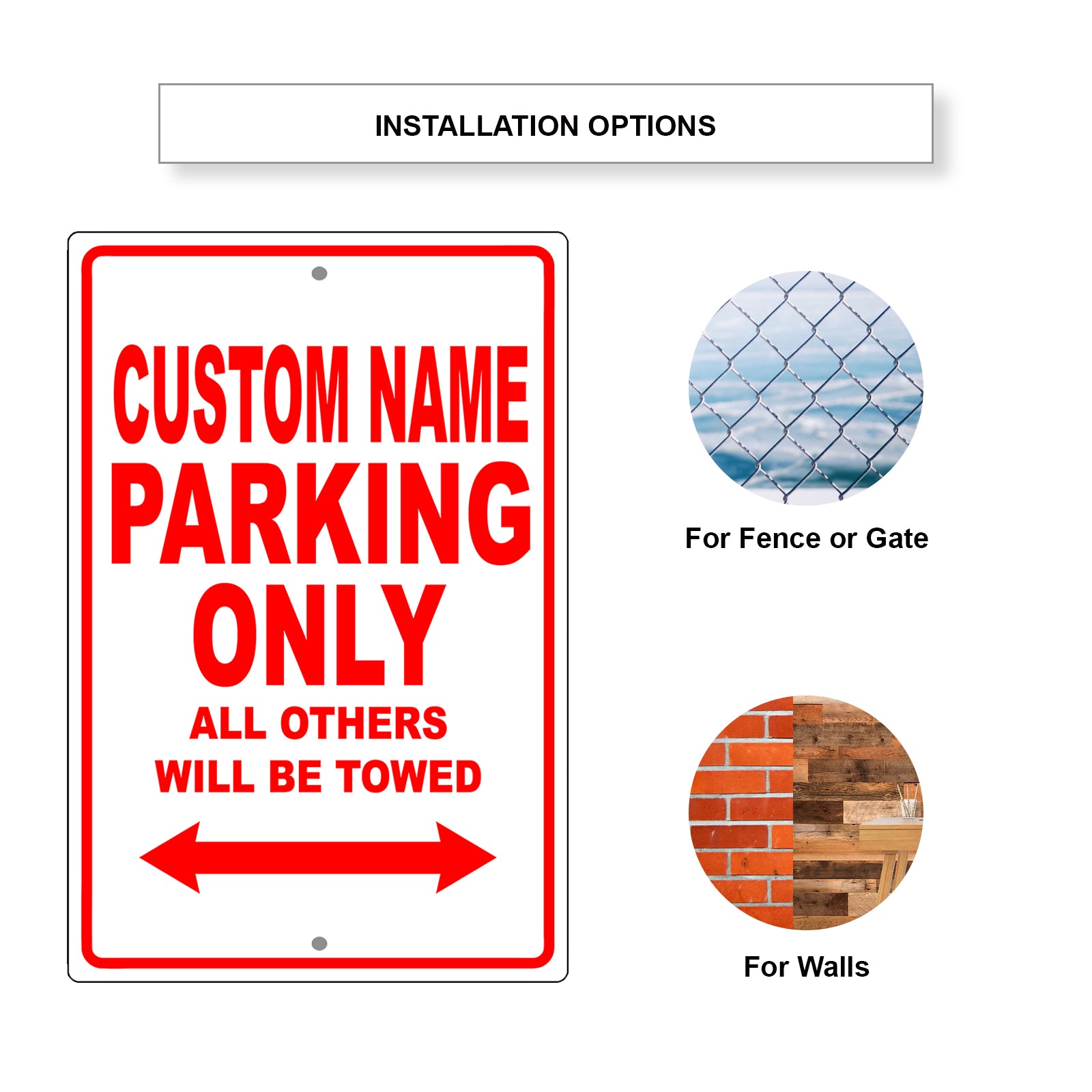 Custom Name Parking Sign