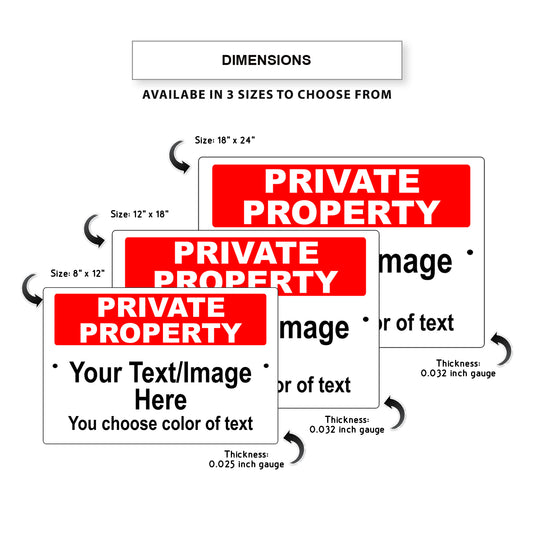 Private Property Text Your Own Signs
