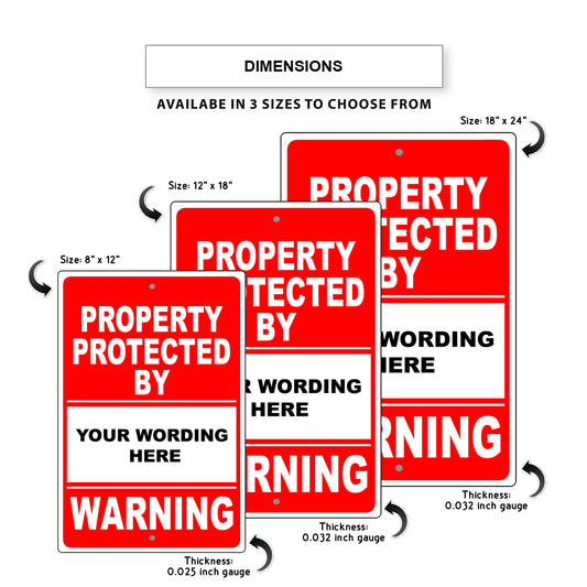 Property Protected By Your Wording Here Sign